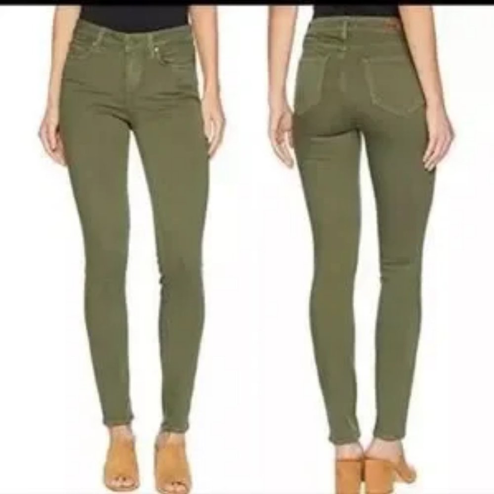 Womens Paige Camo Green Verdugo Ankle Denim Jeans 28 *